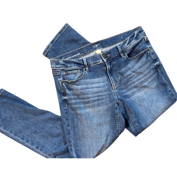 LOFT Outlet Womens Modern Crop Jeans Size 6 Mid-Rise Medium Wash - Picture 3 of 5